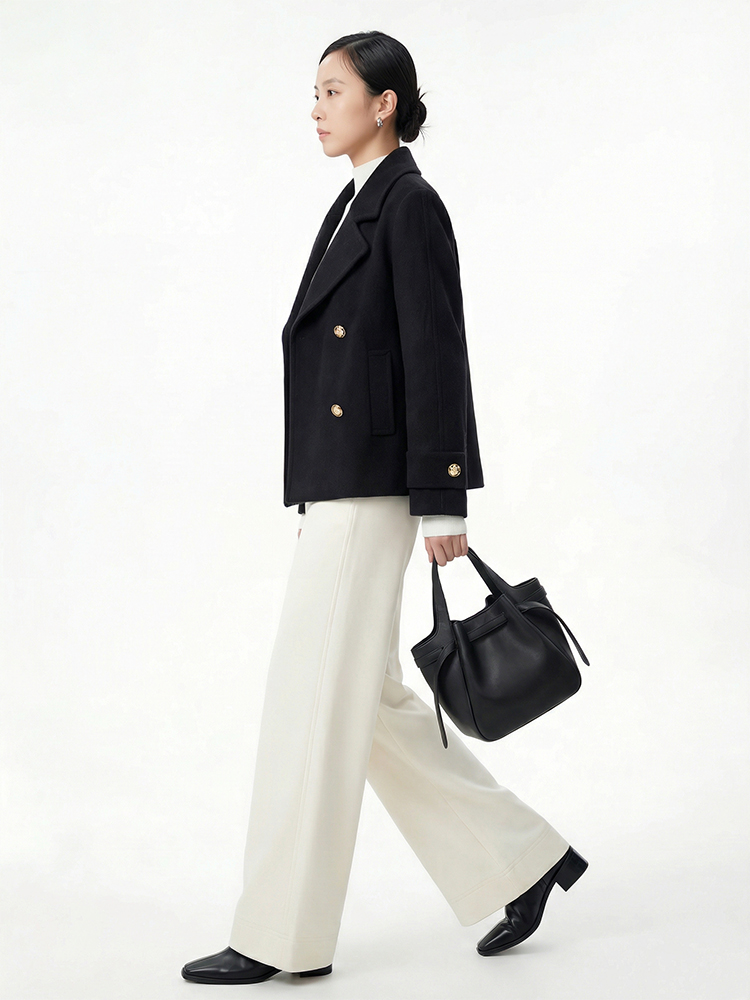 겨울 기모 아세테이트 하이웨스트 와이드 바지