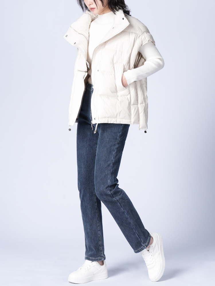 1323324 加绒高腰牛仔裤