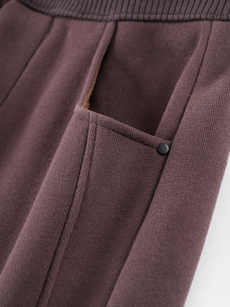 1324194  韩系加绒撞色卫裤