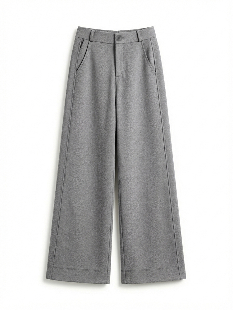 겨울 기모 아세테이트 하이웨스트 와이드 바지