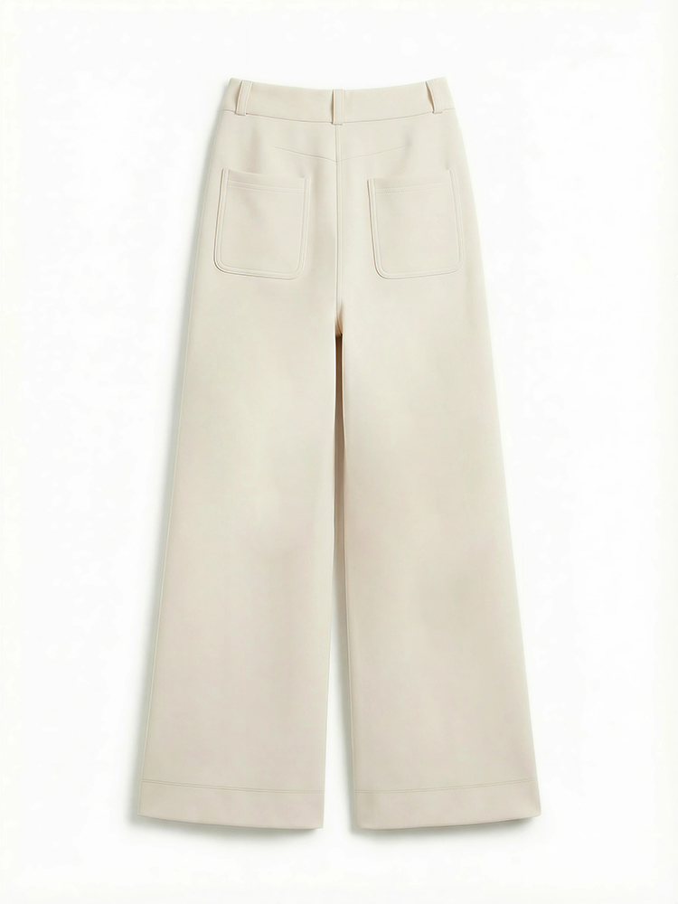 겨울 기모 아세테이트 하이웨스트 와이드 바지