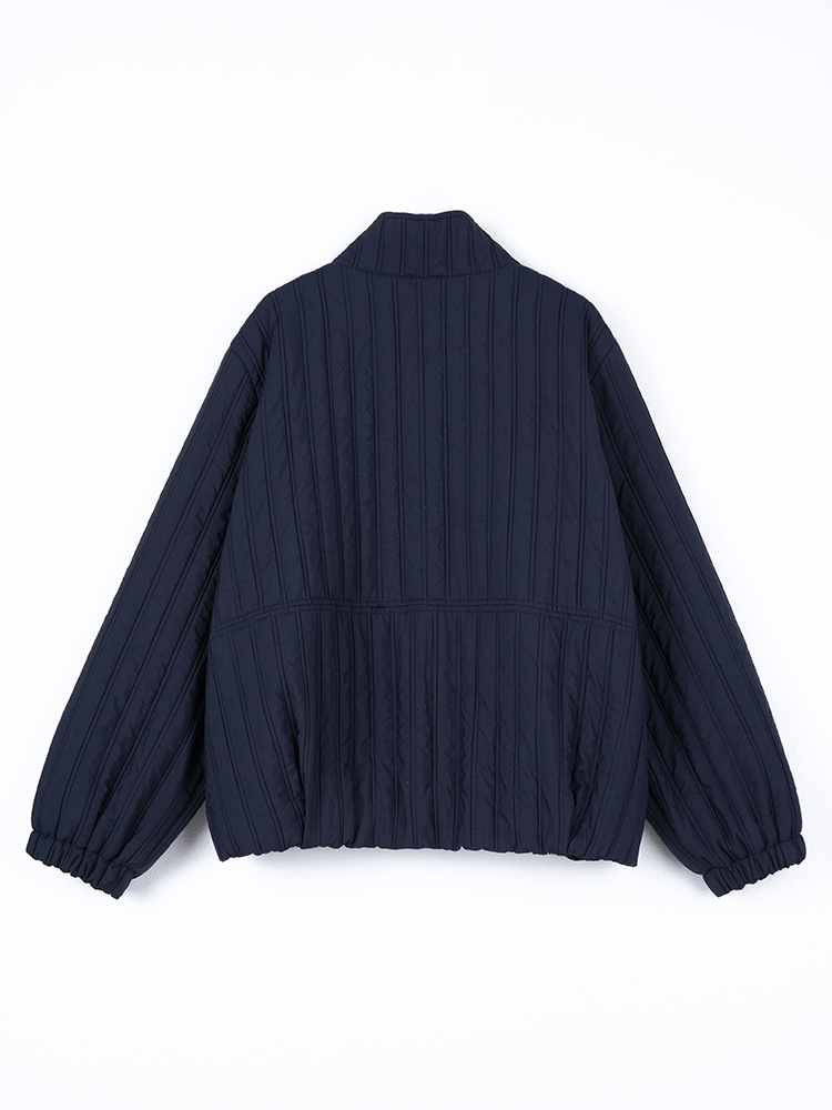 스탠드 컬러 면화 재킷