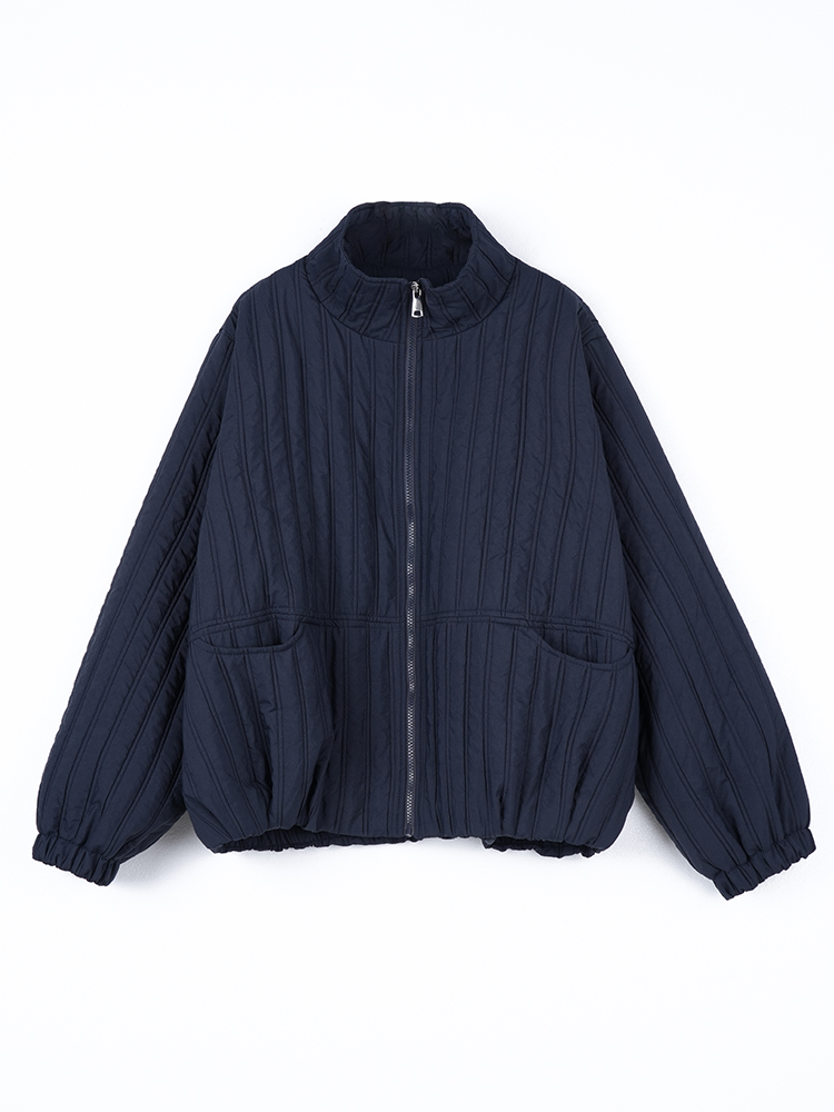 스탠드 컬러 면화 재킷