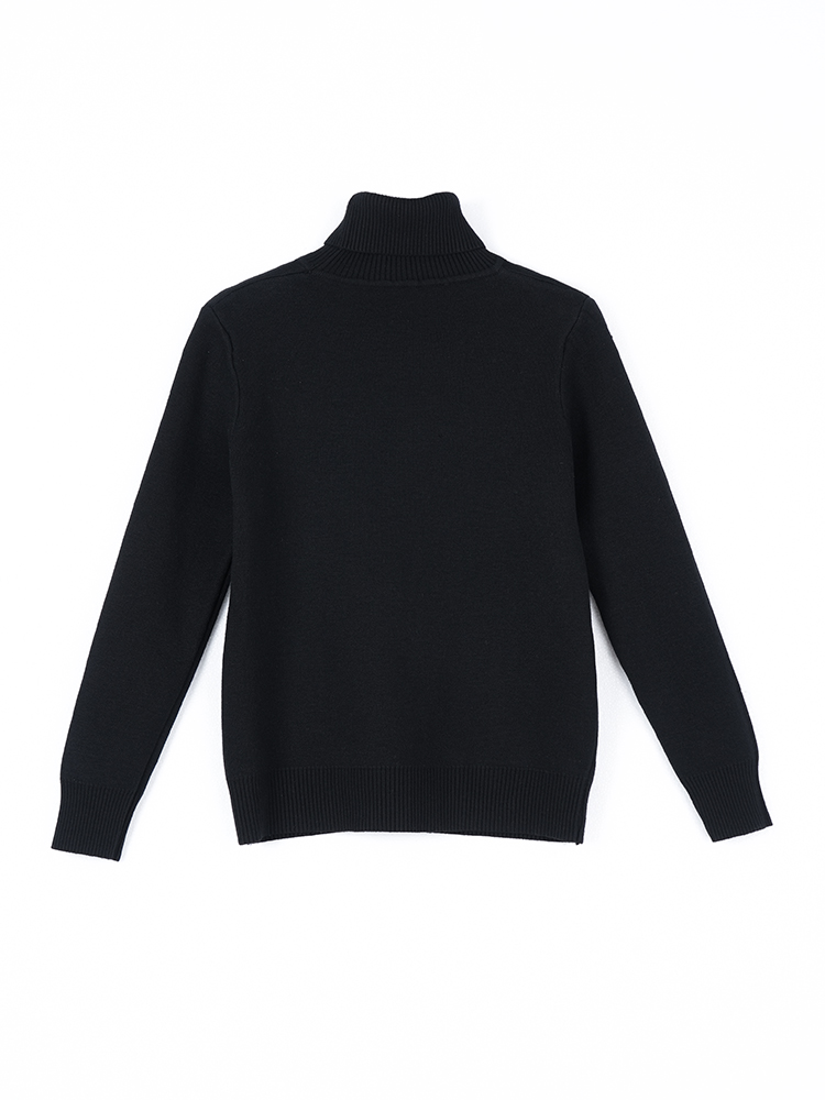 하이넥 극후 니트 스웨터