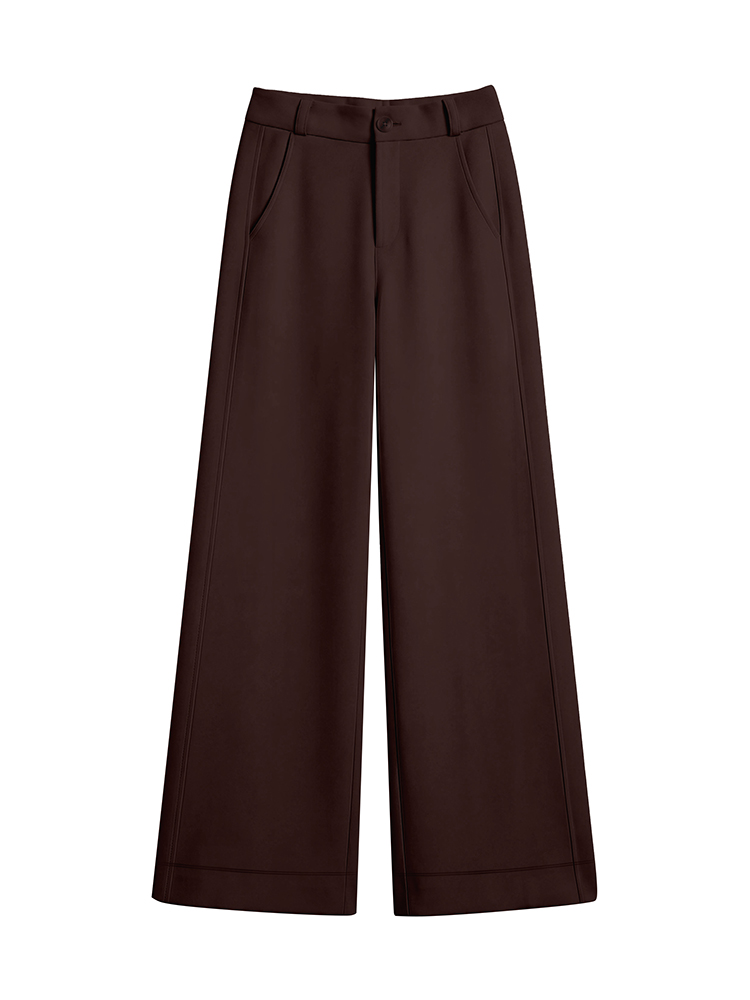 겨울 기모 아세테이트 하이웨스트 와이드 바지