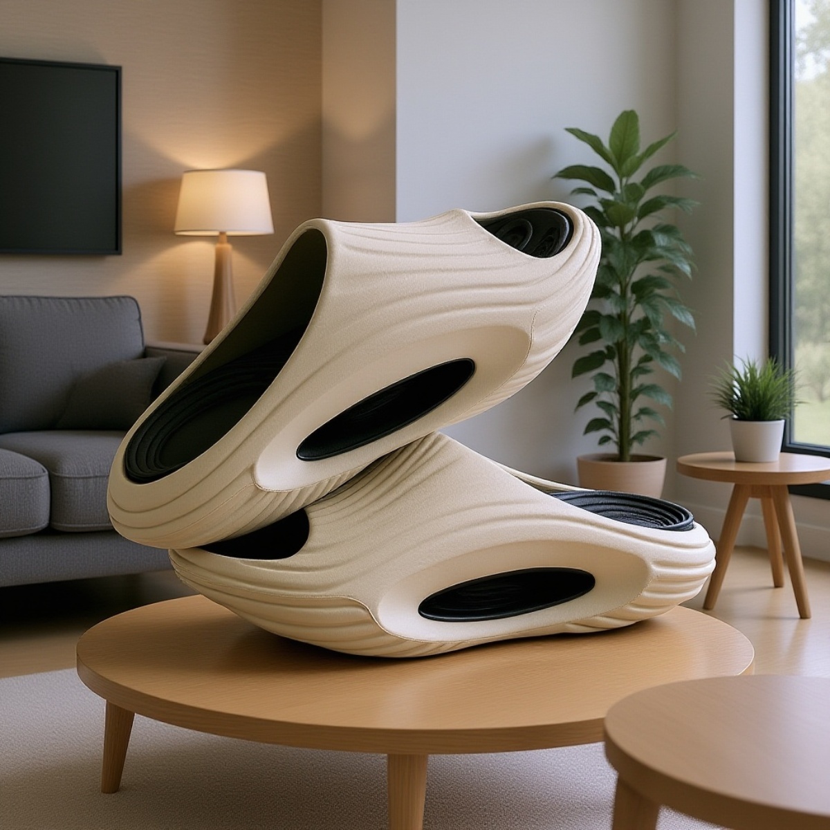 【แผ่นรองเท้าชั้นกลางแบบถอด】ได้ รองเท้าแตะสีตัดกันกันลื่นลดแรงกระแทก