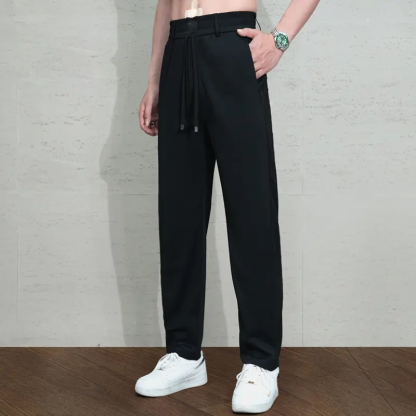 【เย็นสบายสุด ๆ】กางเกงกีฬาแห้งเร็วกันแดดผ้าไหมเย็นแบบตาข่ายสำหรับผู้ชาย