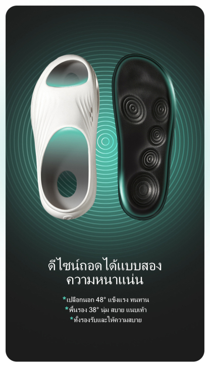 【แผ่นรองเท้าชั้นกลางแบบถอด】ได้ รองเท้าแตะสีตัดกันกันลื่นลดแรงกระแทก