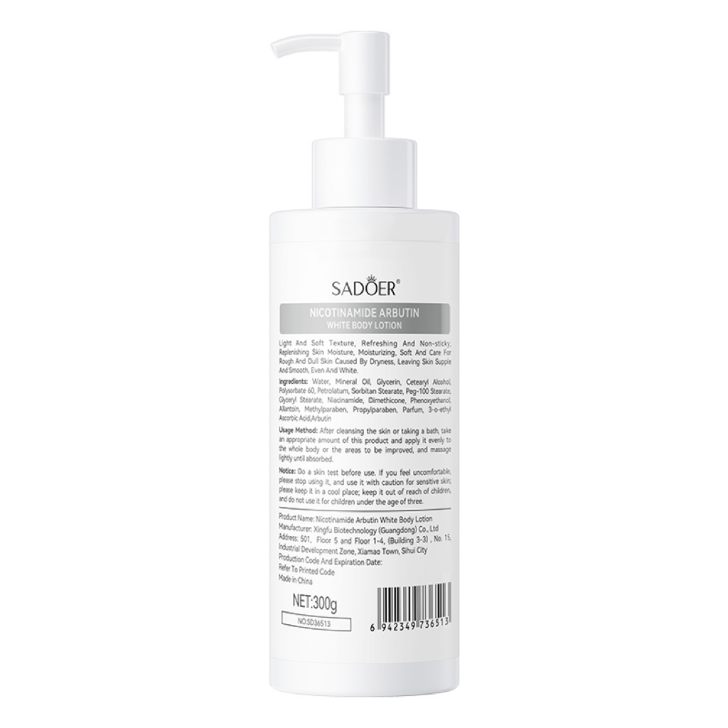 【SADOER】Niacinamide & Alpha-Arbutin Brightening Body Lotion