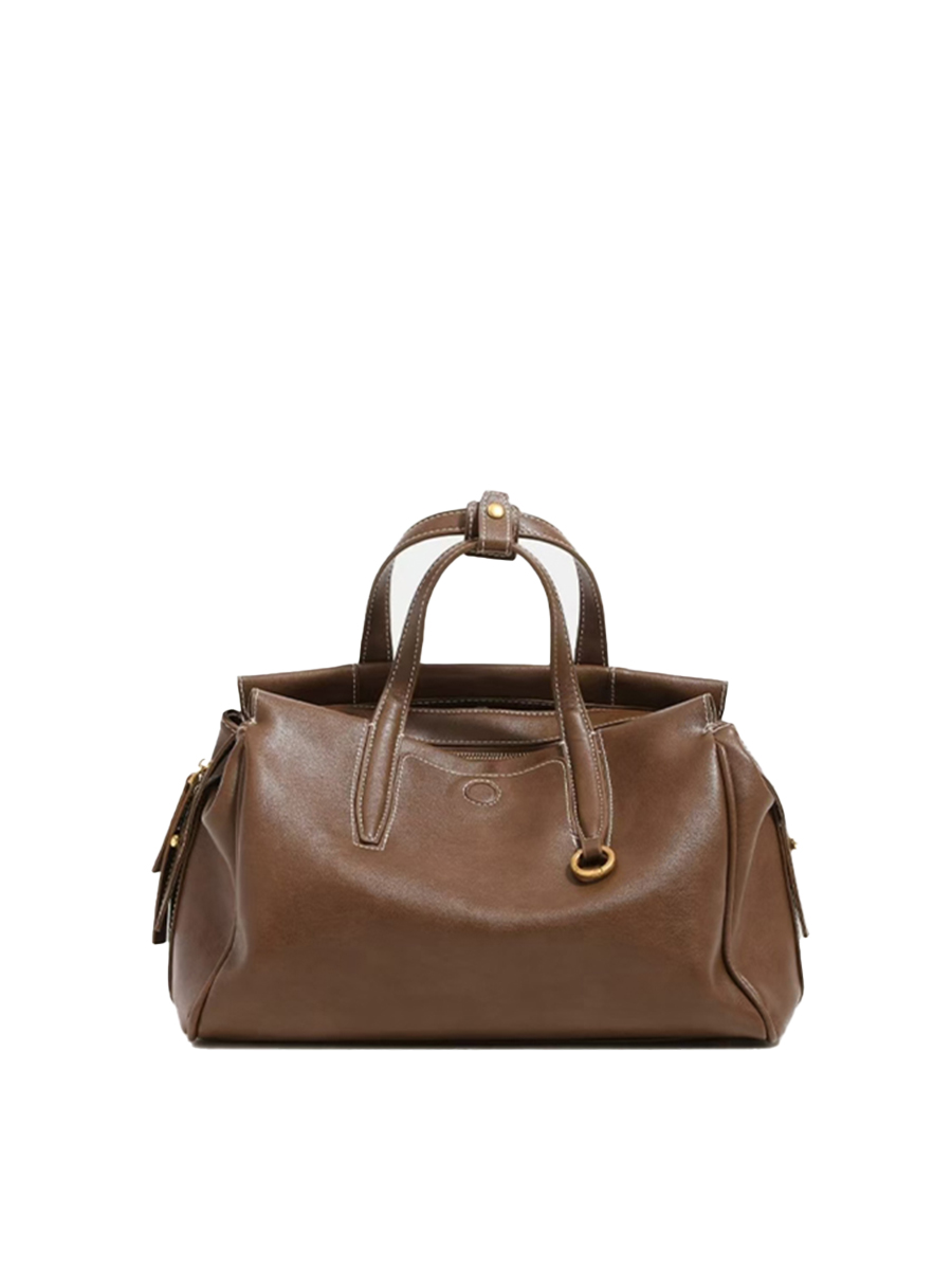 Minimalist Brown Leather Handbag