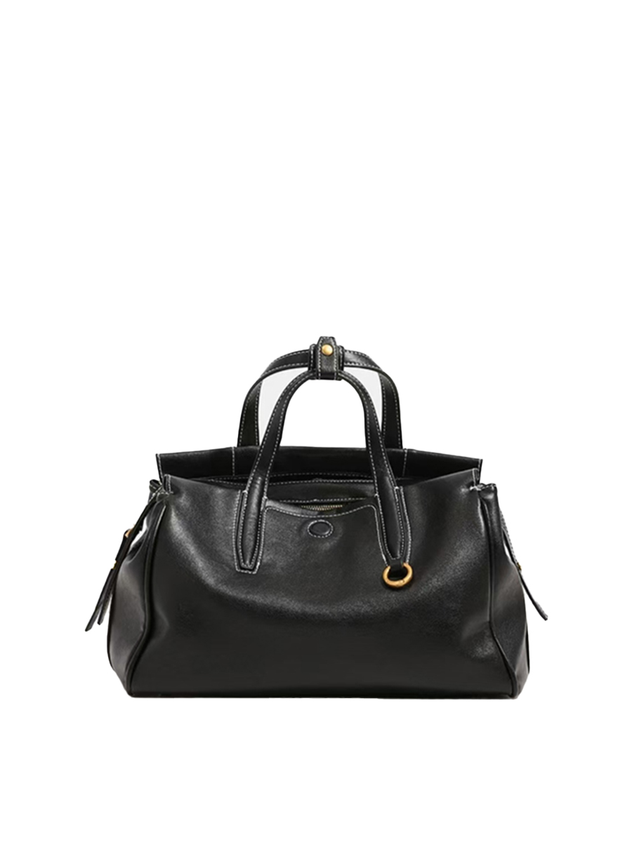 Minimalist Brown Leather Handbag