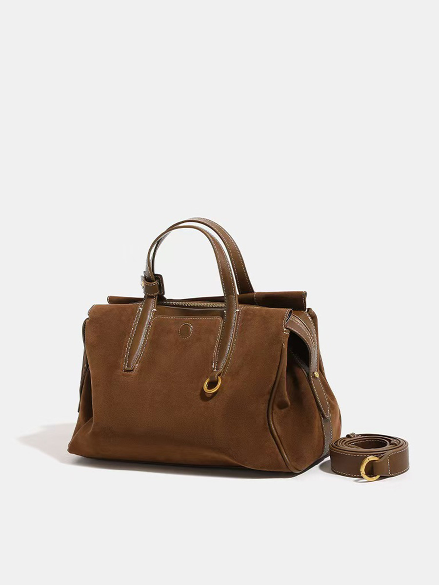 Minimalist Brown Leather Handbag
