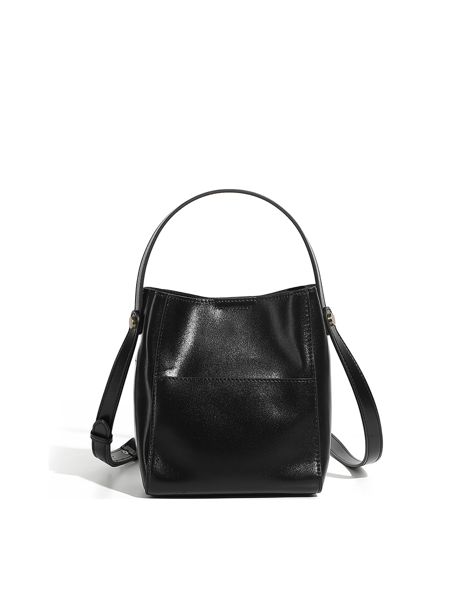 Retro Flocked Bucket Bag