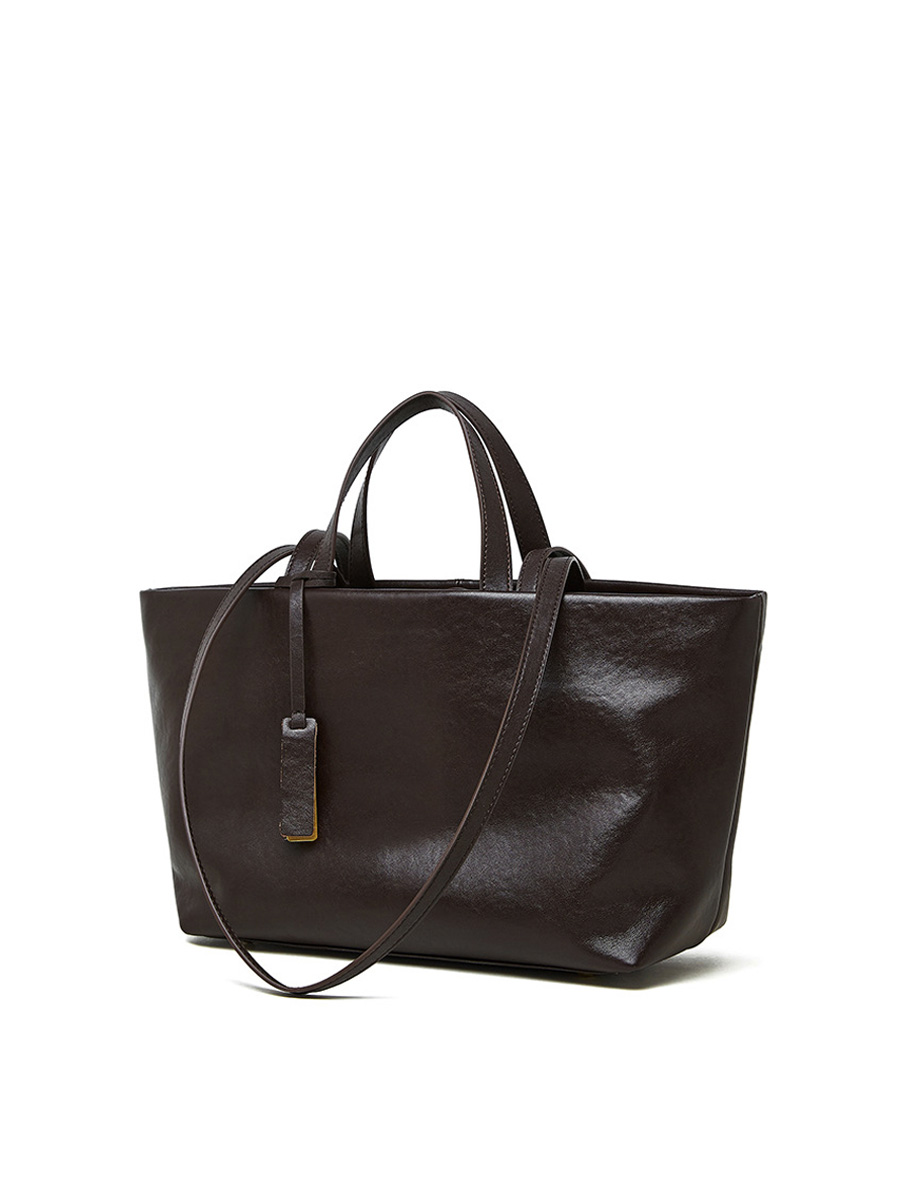 Tote bag niche crossbody vintage soft leather large capacity