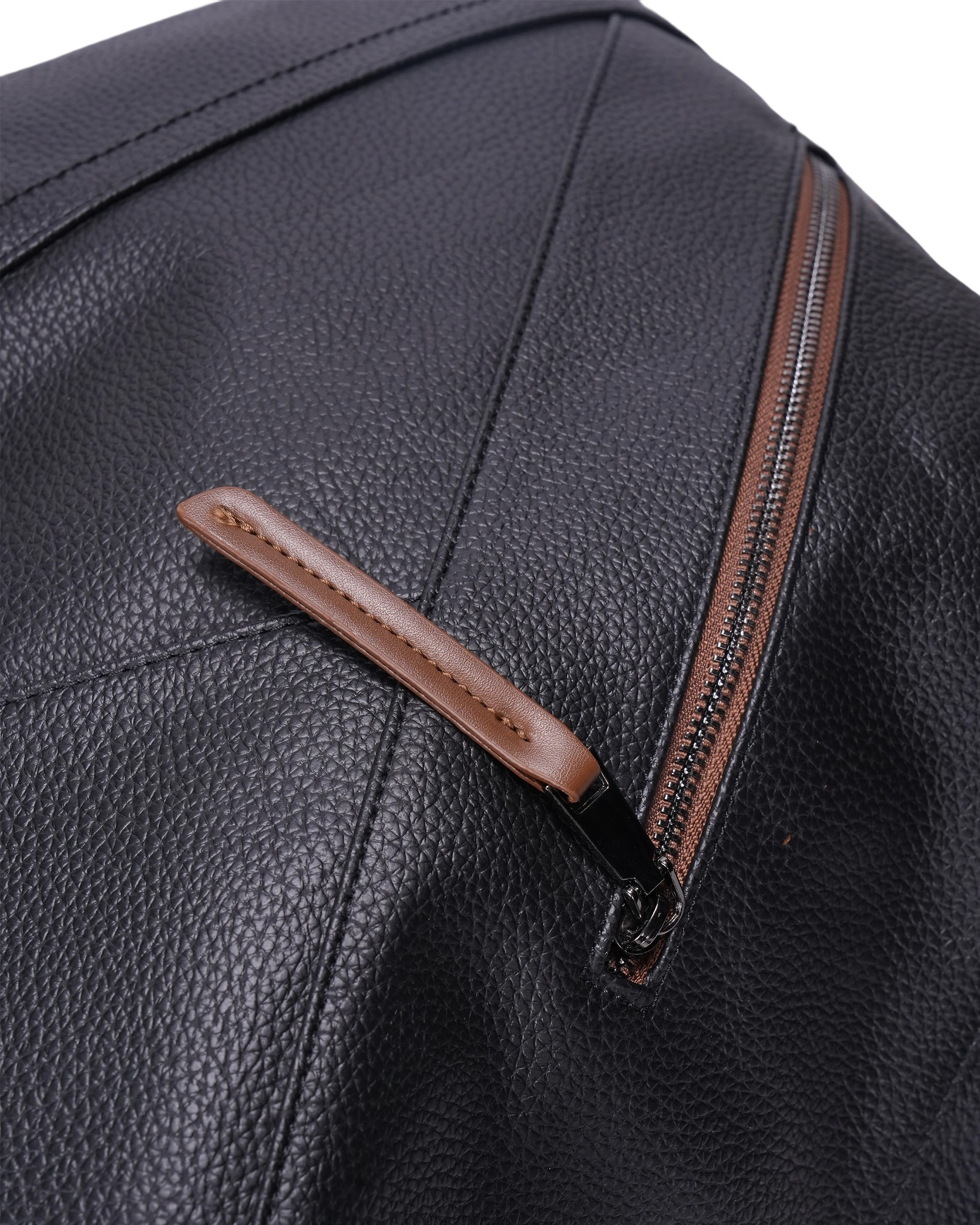 Large-Capacity Black Tote Bag