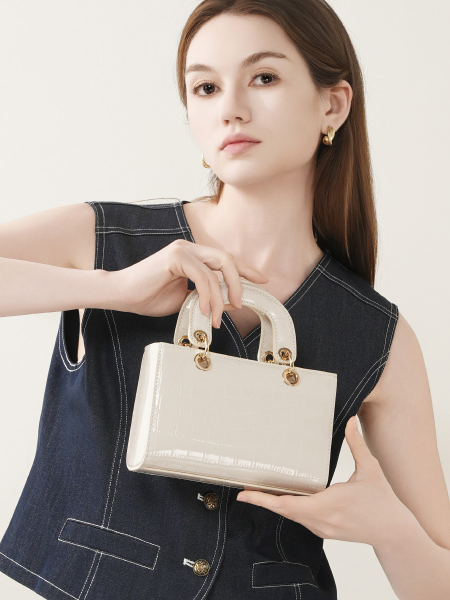 White Dior Lady Dior bag