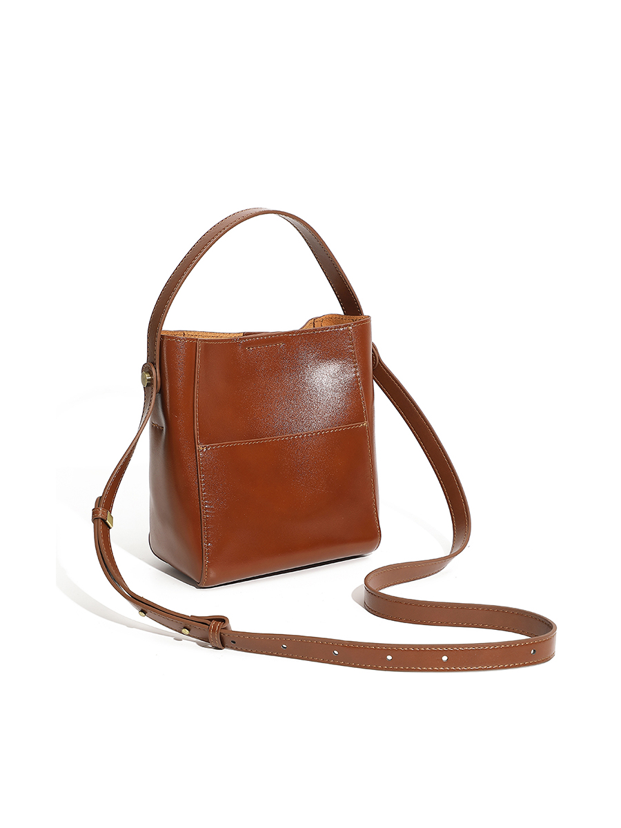 Retro Flocked Bucket Bag