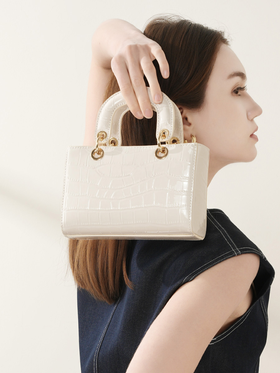 White Dior Lady Dior bag