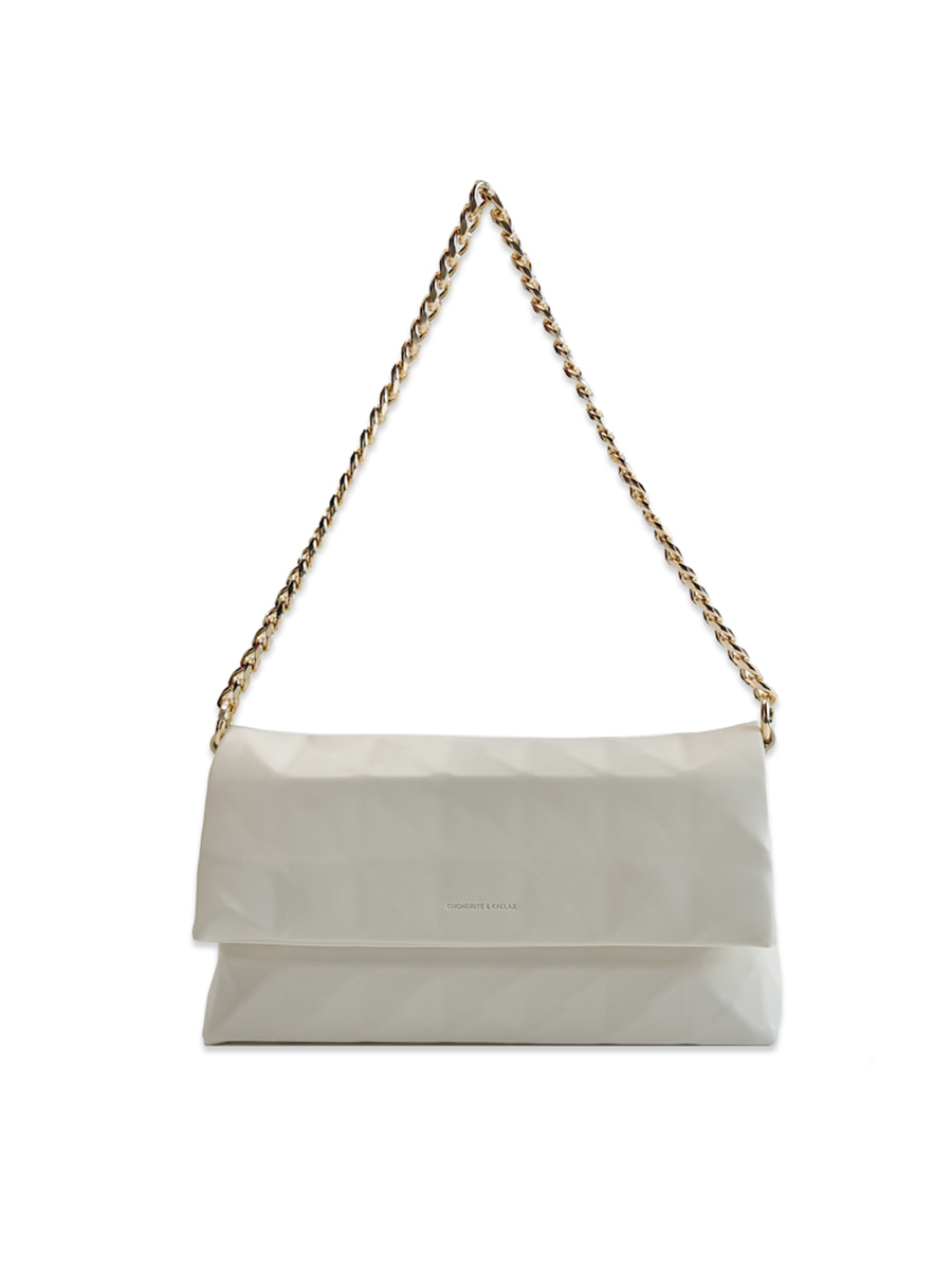 Diamond-Patterned Single-Shoulder Crossbody Commuter Bag