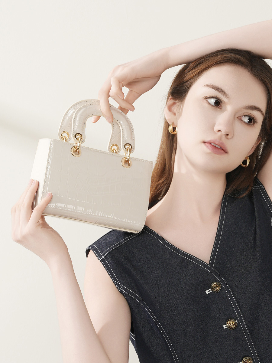 White Dior Lady Dior bag