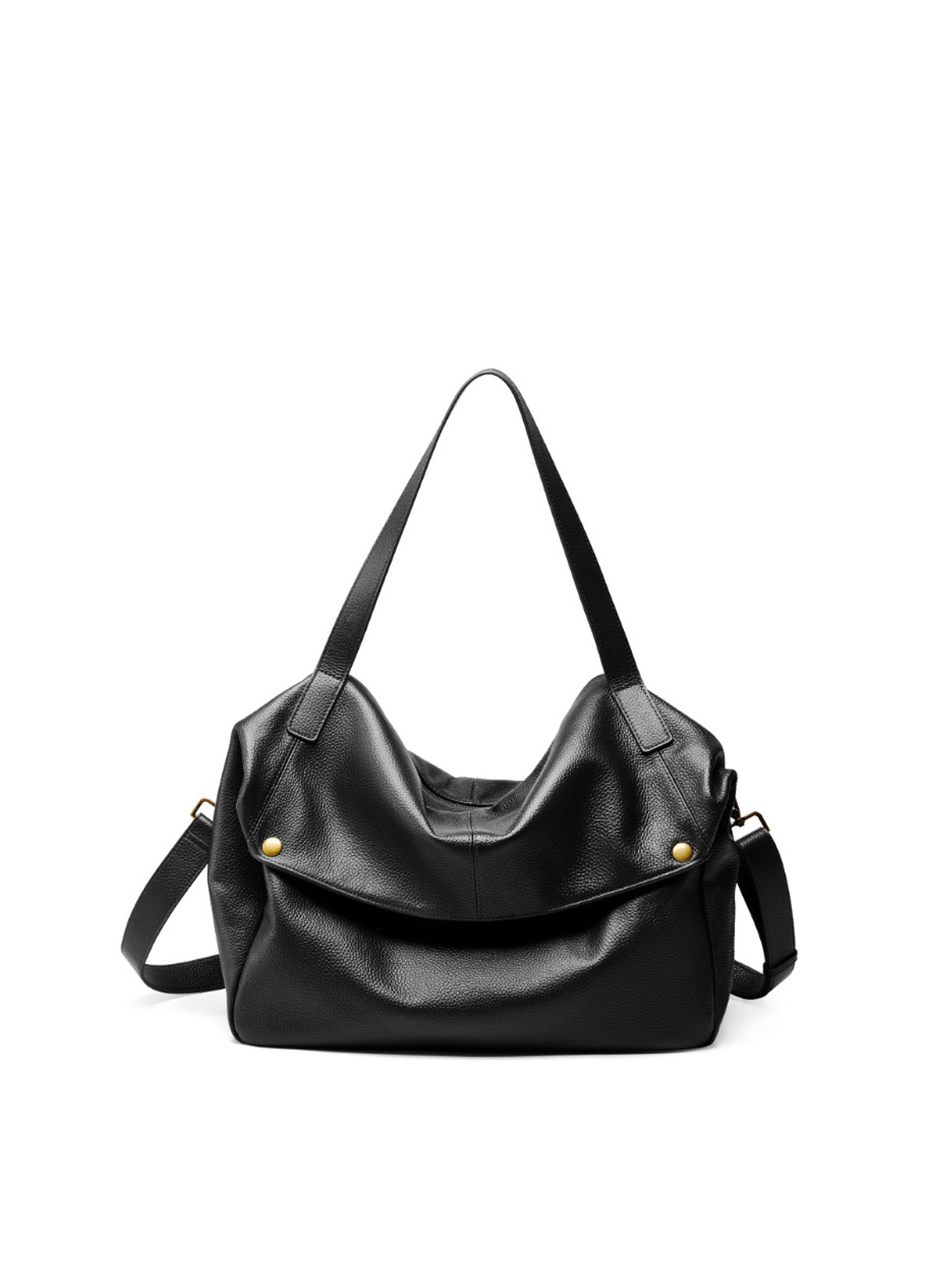 2025 Winter New Large Capacity One Shoulder Genuine Leather Big Bag European and American Style Soft Leather Tote Simple Casual Women's Bag