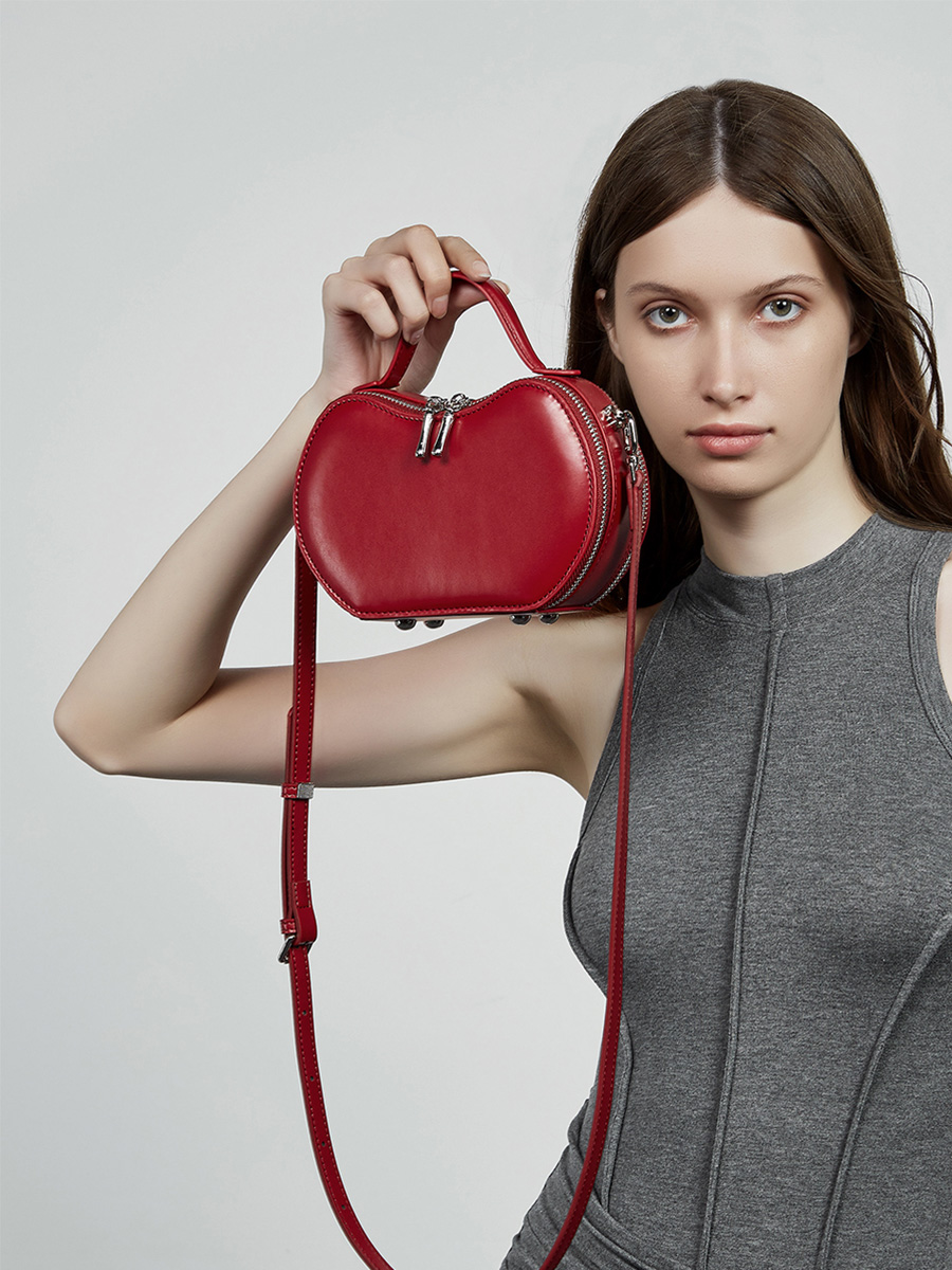 Cherry Red Retro Love Bag