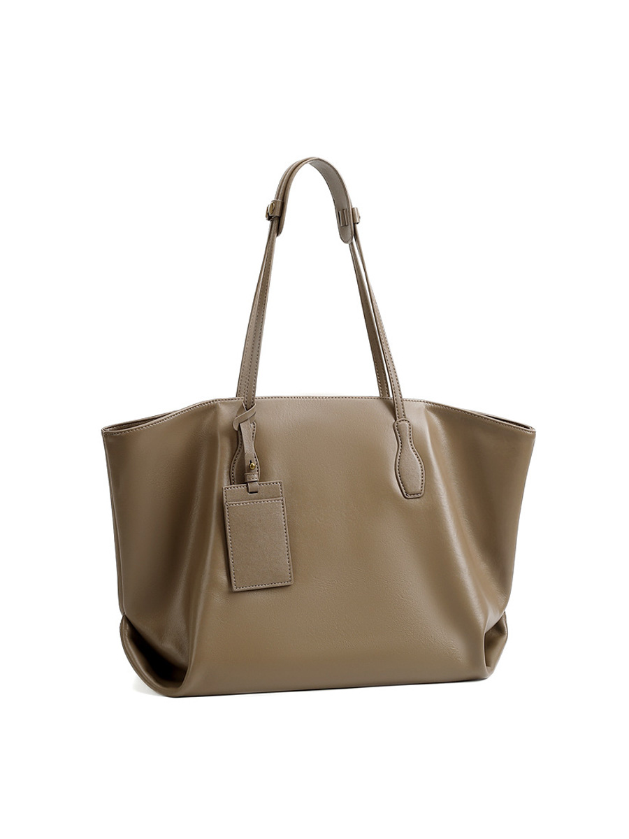 Top Layer Vegetable Tanned Leather Niche Large Capacity Totes