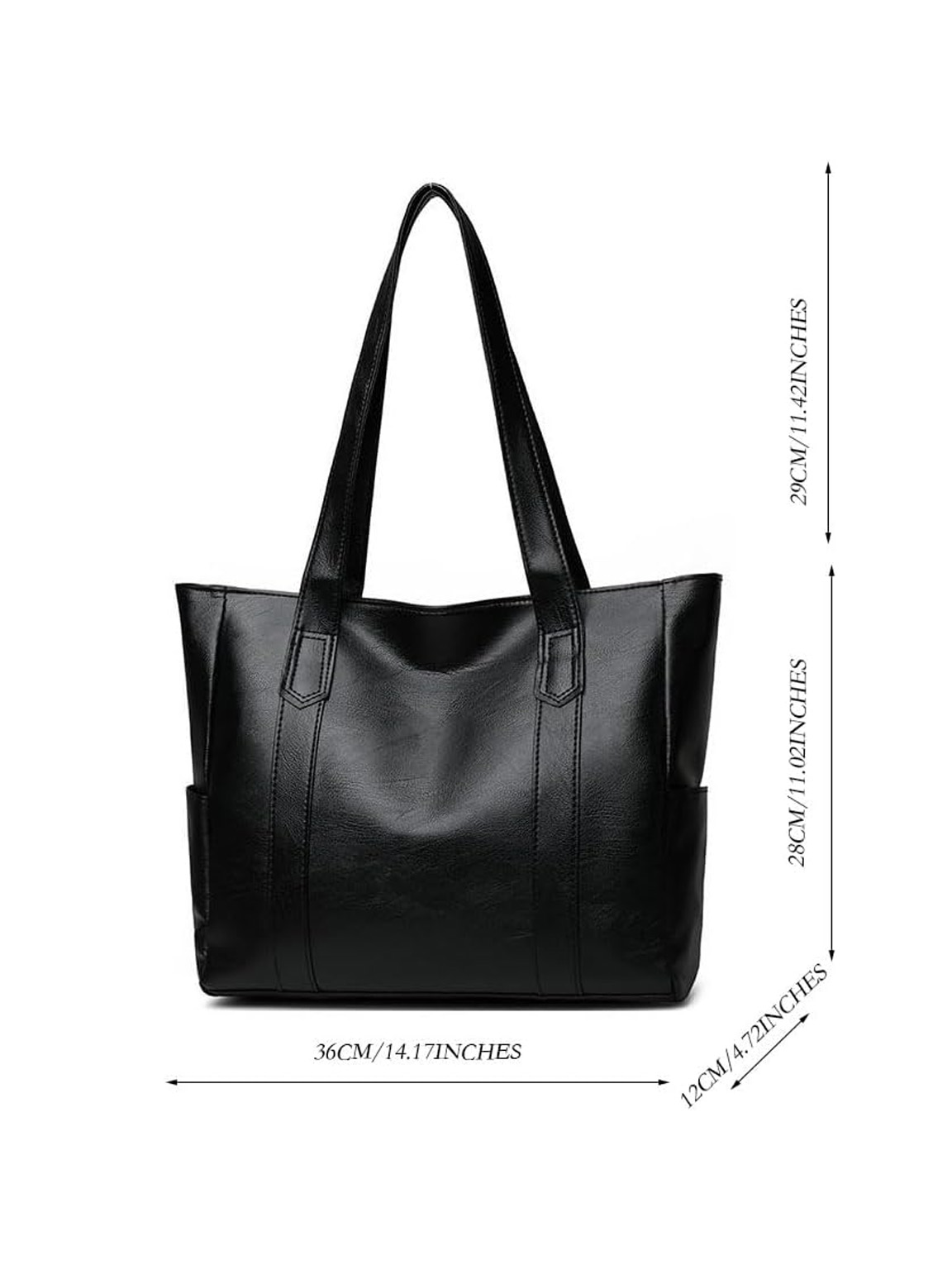 Large Capacity Work Tote Bag for Women PU Leather