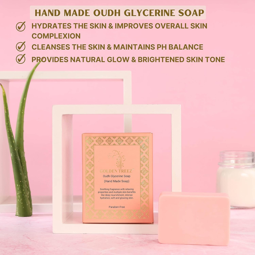 Golden Treez Natural Organic Bath Soap Bar - Moisturizing, Soothing, Aromatic Bar Soap