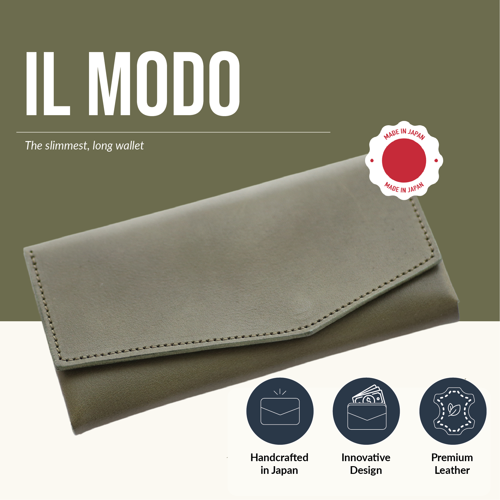 Il Modo: Slim, Compact, Light weight Long Wallet
