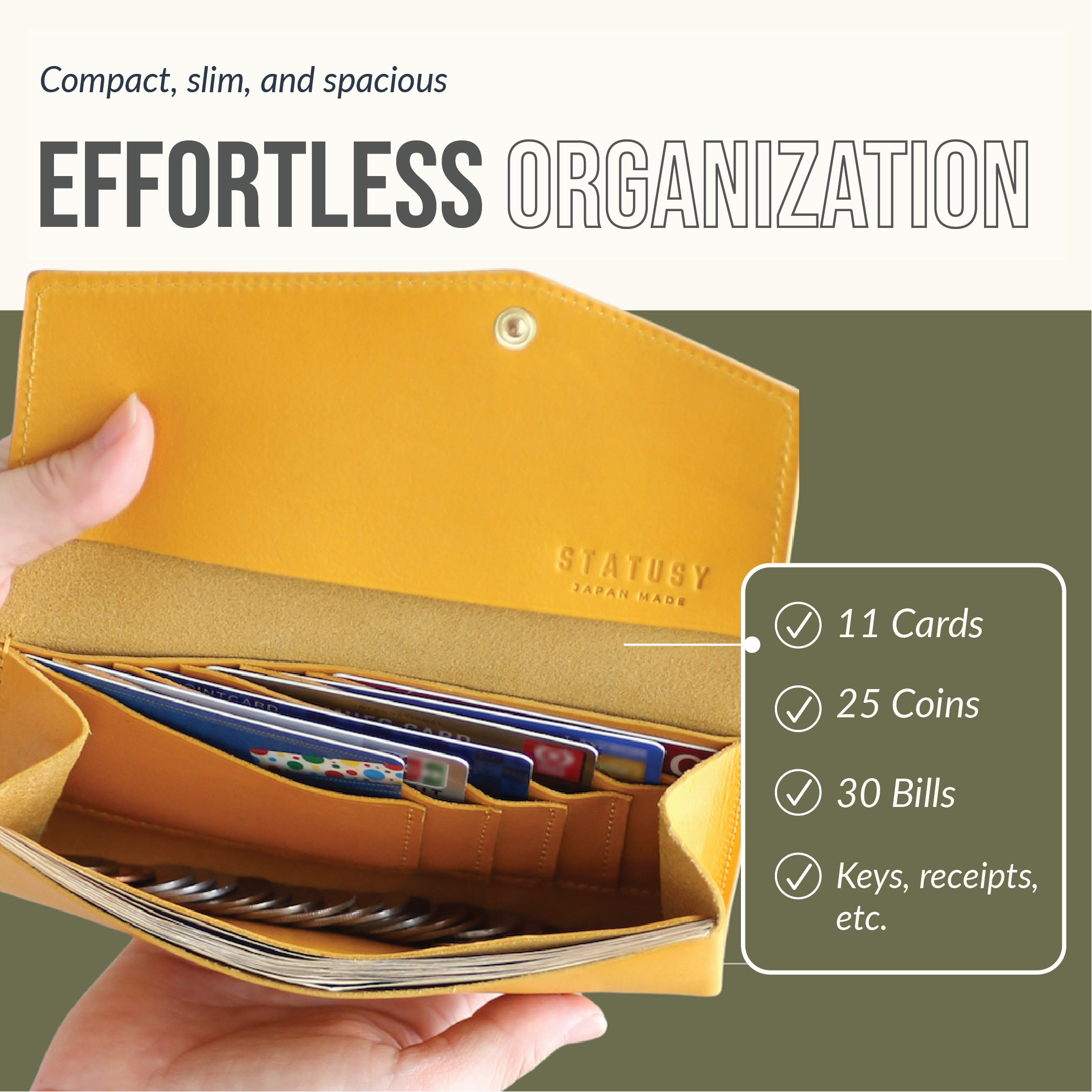 Il Modo: Slim, Compact, Light weight Long Wallet