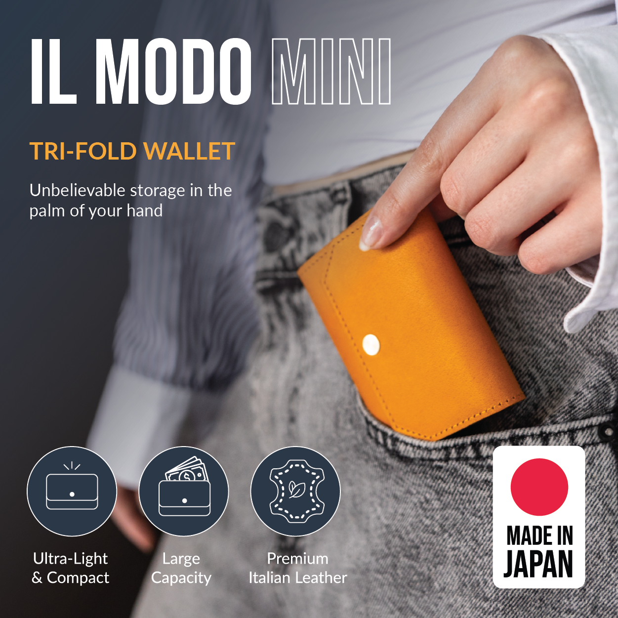 Il Modo Mini: Compact and Practical Tri-Fold Wallet