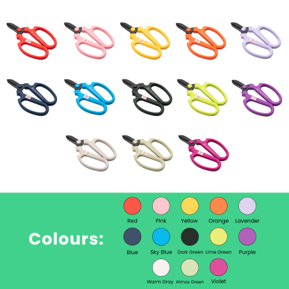 Sakagen Scissors Black Blade Series - Carbon Garden Steel Cutters for Plants, Flowers/Tree