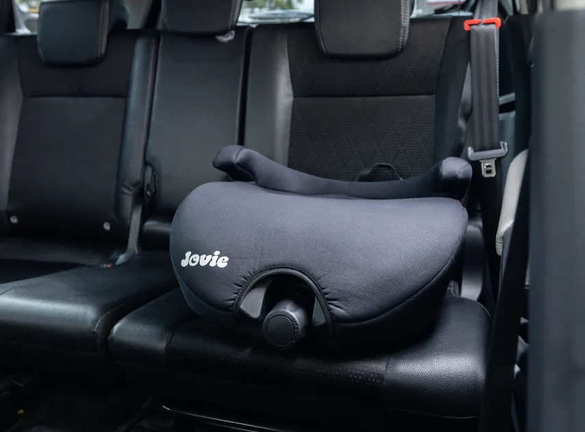 Jovie Adjustable Booster Car Seat for Kids (3–12 Years) | Lightweight 4kg Child Car Seat | ISOFIX Compatible | Grey / Black