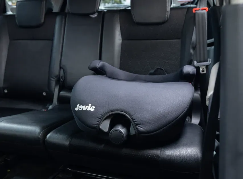 Jovie Adjustable Booster Car Seat for Kids (3–12 Years) | Lightweight 4kg Child Car Seat | ISOFIX Compatible | Grey / Black