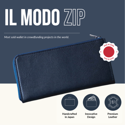 Il Modo Zip : Minimalist L-zip long wallet