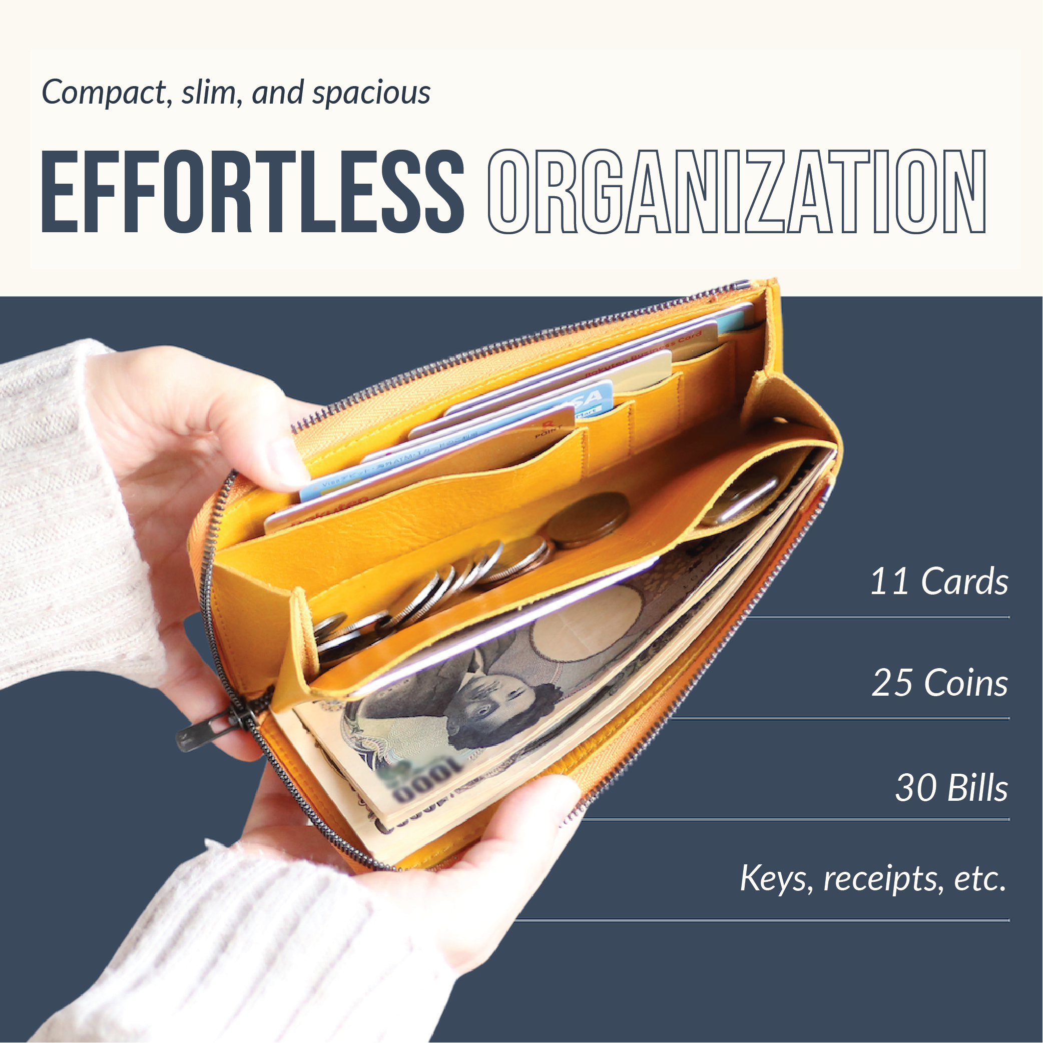 Il Modo Zip : Minimalist L-zip long wallet