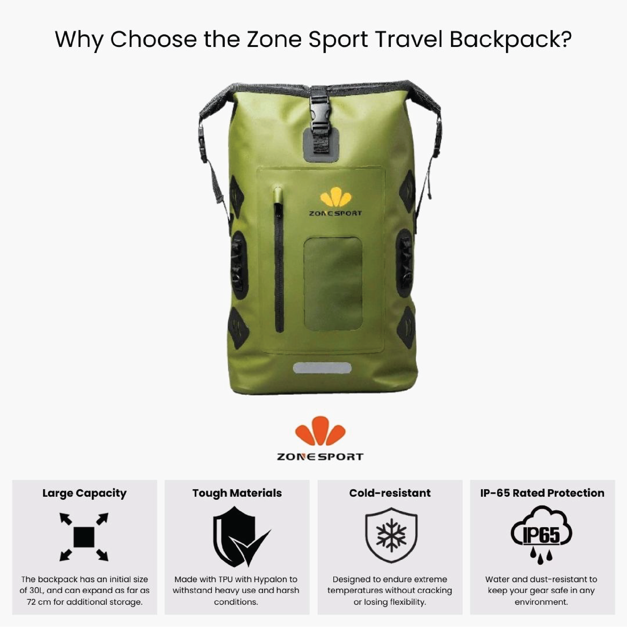Zone Sport | Outdoor Ultra Waterproof Backpack