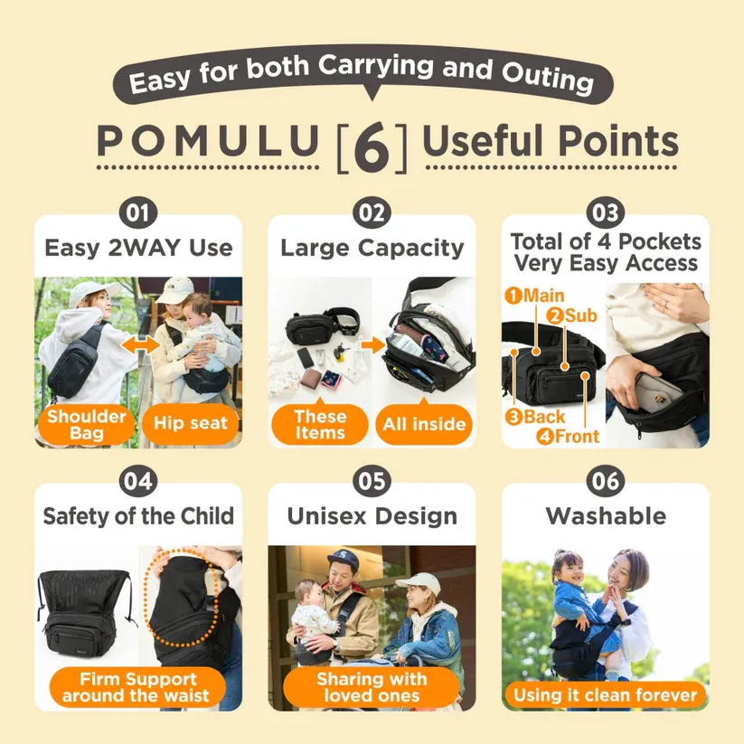 Pomulu | Baby Hip Seat Sling Carrier