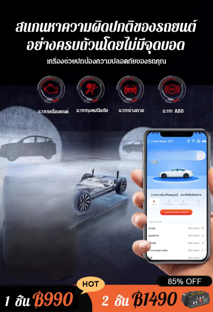 เครื่องสแกนโค้ดไร้สายในรถยนต์