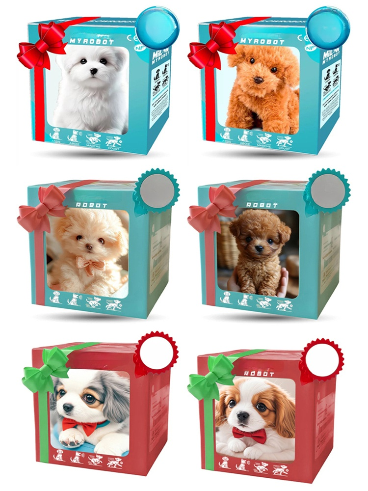 หุ่นยนต์สุนัขแบบตุ๊กตาขนสั้น