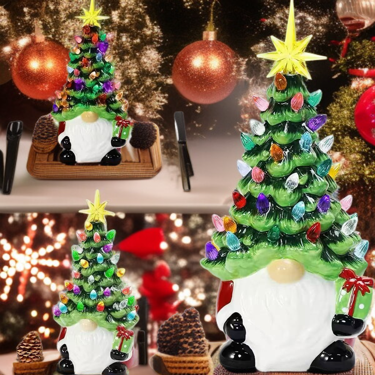 ต้นคริสต์มาสประดับไฟ LED สีสันสำหรับตกแต่งบ้าน