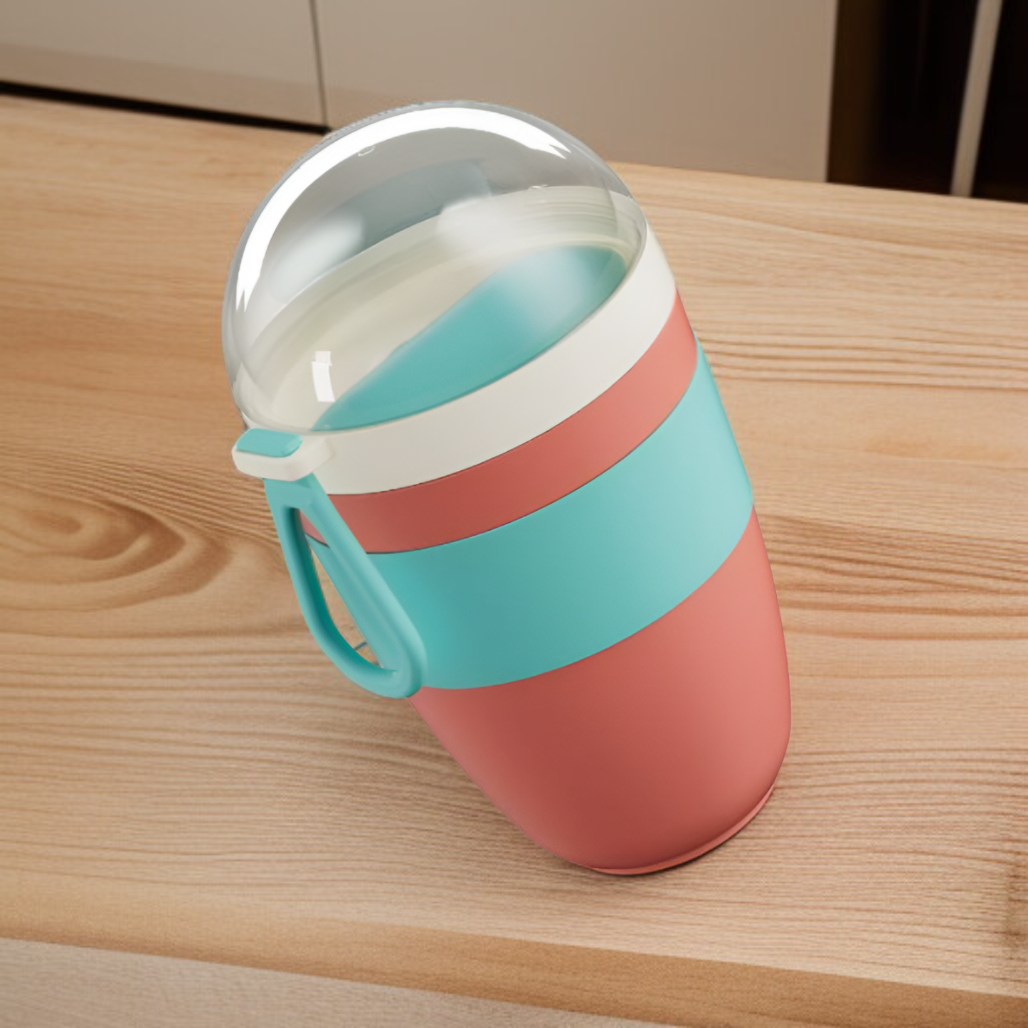 ถ้วยโยเกิร์ตแบบพกพาพร้อมฝาปิด