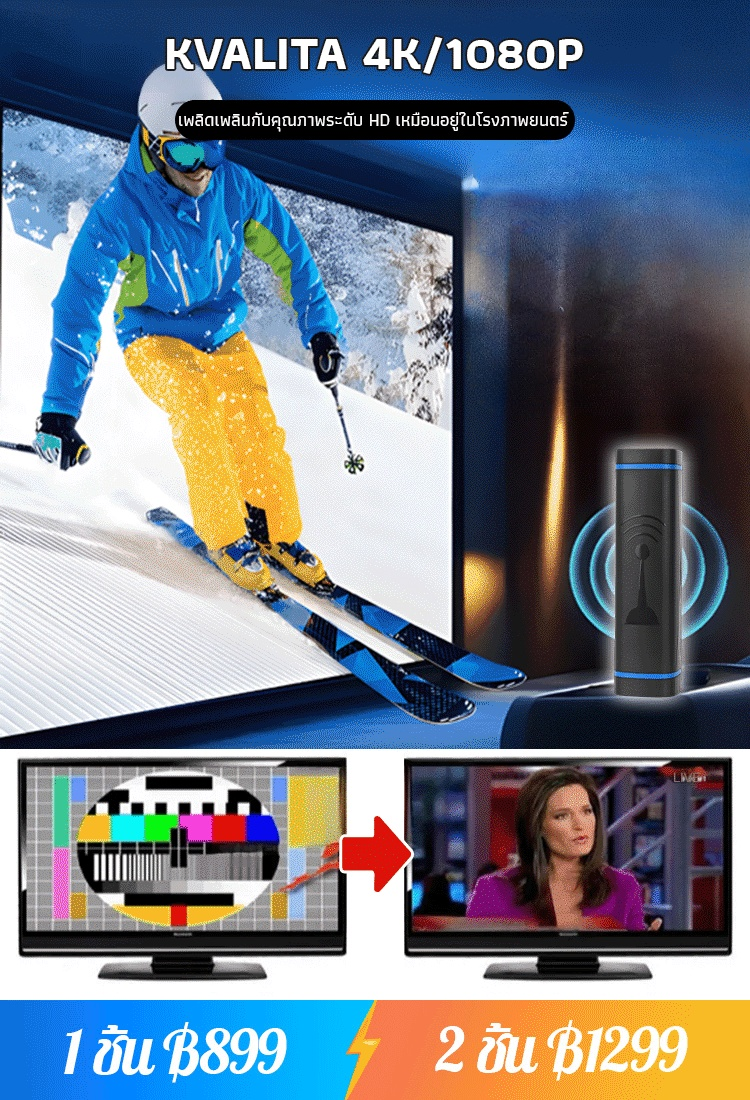 เสาอากาศโทรทัศน์ดิจิทัล 4K คมชัดพิเศษ