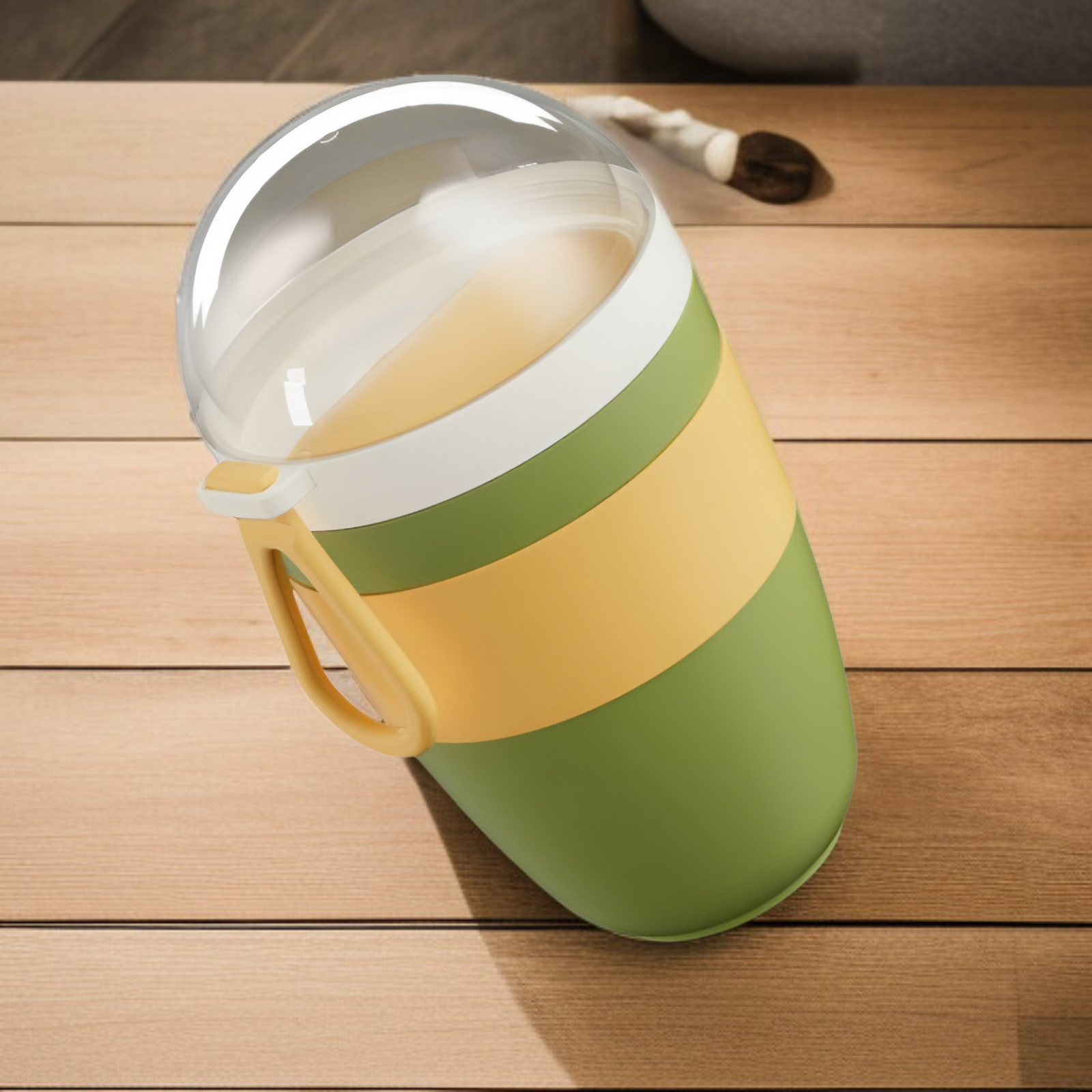 ถ้วยโยเกิร์ตแบบพกพาพร้อมฝาปิด