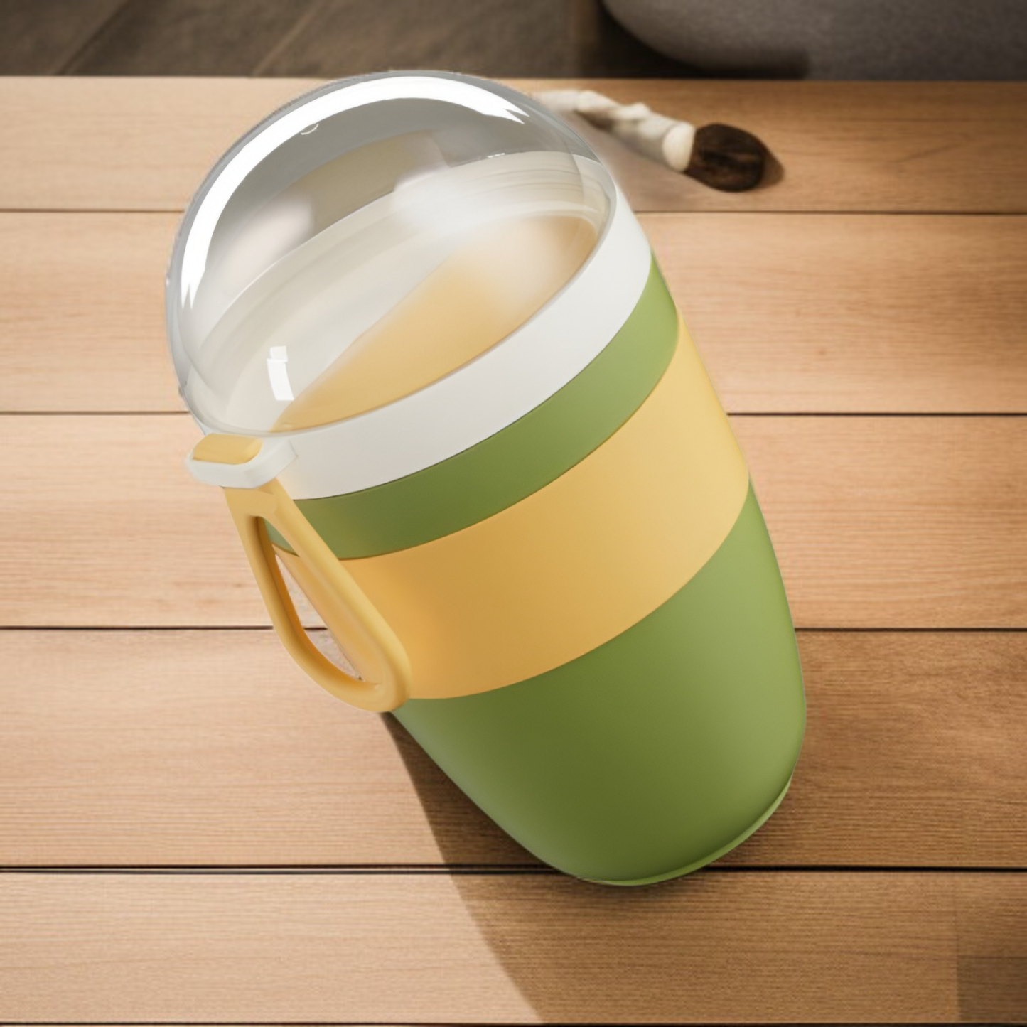 ถ้วยโยเกิร์ตแบบพกพาพร้อมฝาปิด