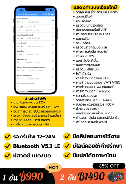 เครื่องสแกนโค้ดไร้สายในรถยนต์