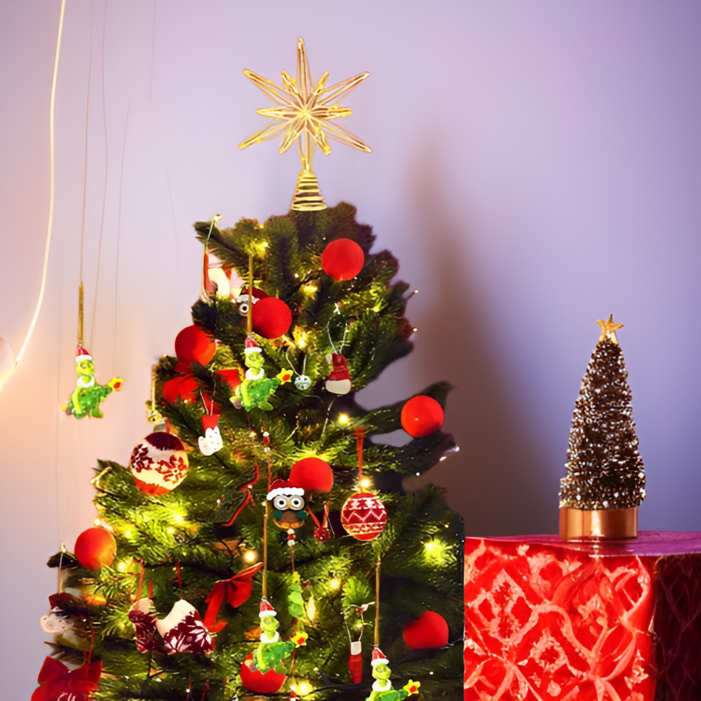 เหล็ก LED Pentagram ไฟตกแต่ง