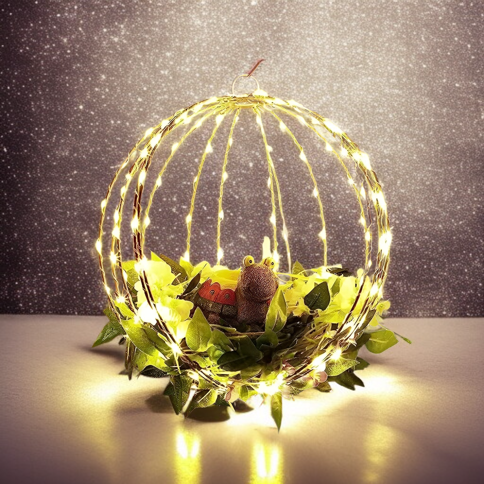 ของตกแต่งคริสต์มาสลูกบอลไฟ LED ประหยัดพลังงาน