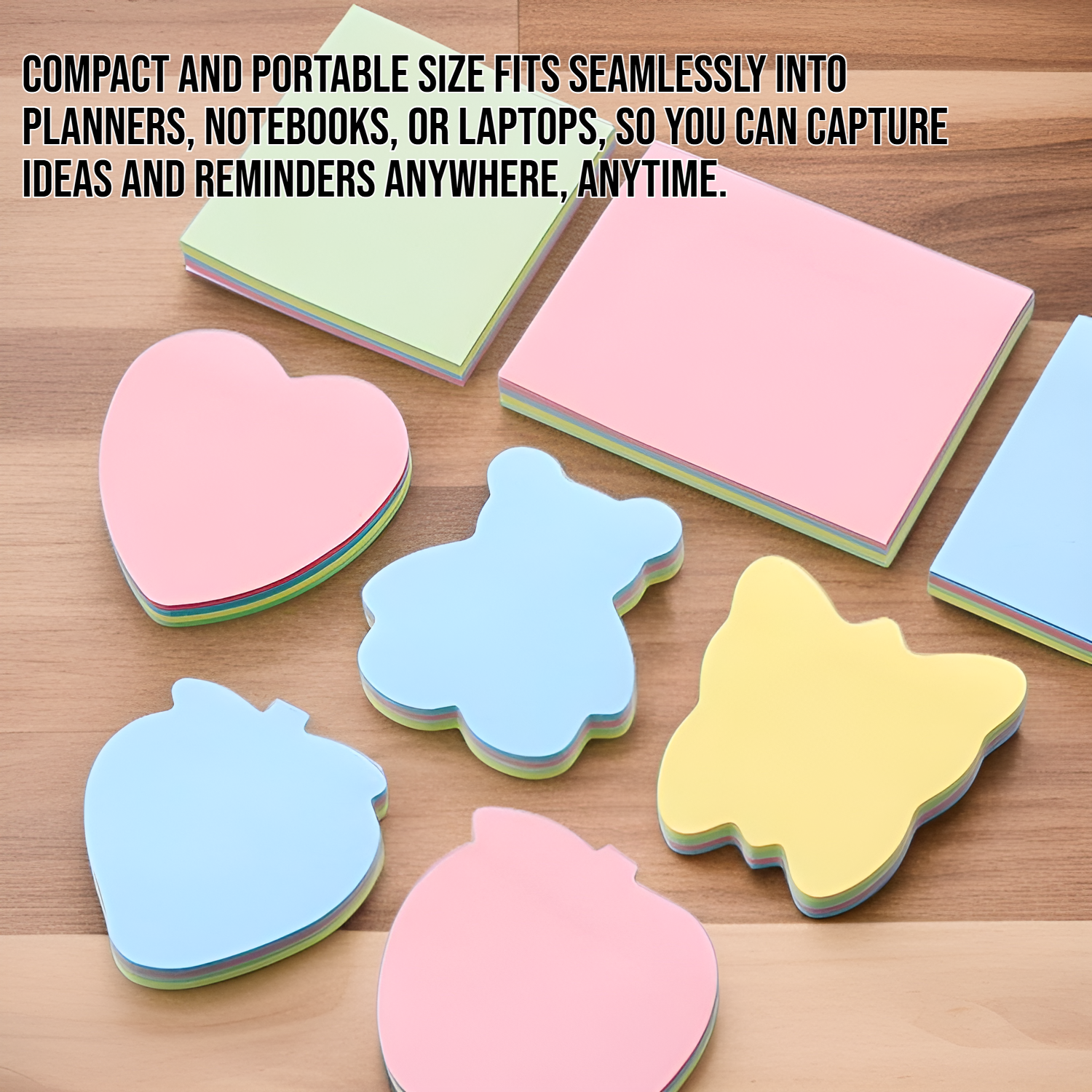 High aesthetic color sticky notes in assorted vibrant shades